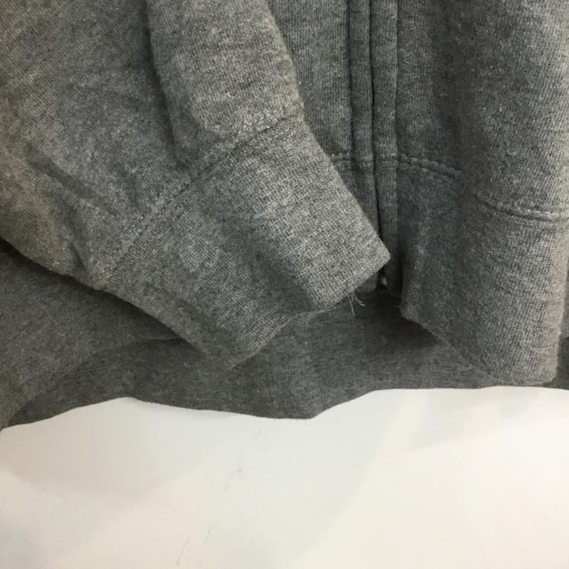 古着 USED パーカー 長袖 ジップアップ 裏起毛 L ロゴ、文字 灰 / グレー /  メンズ USED 古着 中古 10058559
