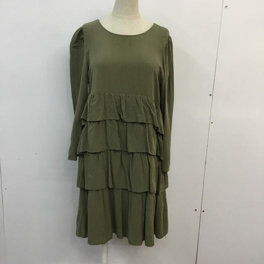 ザラ ZARA チュニック 長袖 S 無地 カーキ / カーキ /  レディース USED 古着 中古 10058701