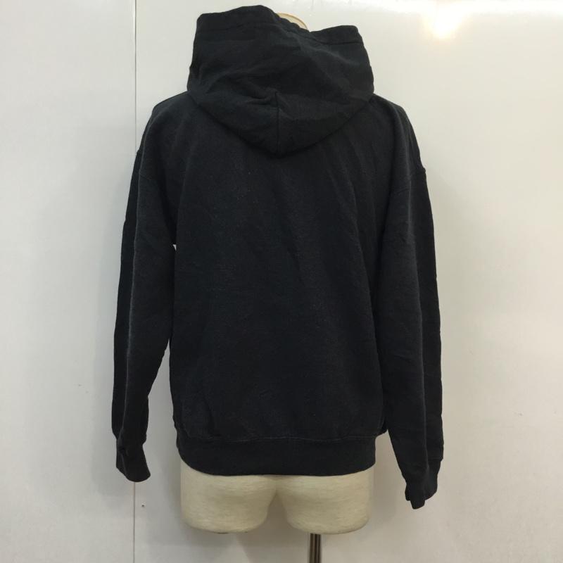 ギルダン GILDAN パーカー 長袖 プルオーバー フーディー プリント M プリント 黒 / ブラック /  メンズ USED 古着 中古 10059027
