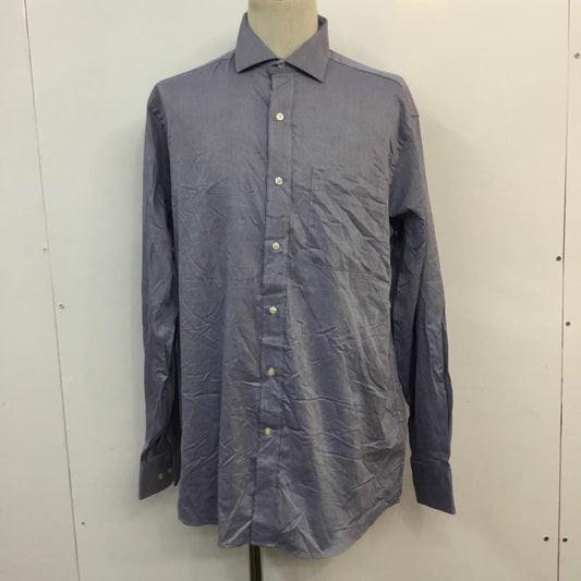 トミーヒルフィガー TOMMY HILFIGER シャツ、ブラウス 長袖 レギュラーフィット ストレッチ M ワンポイント 紺 / ネイビー /  メンズ USED 古着 中古 10059168