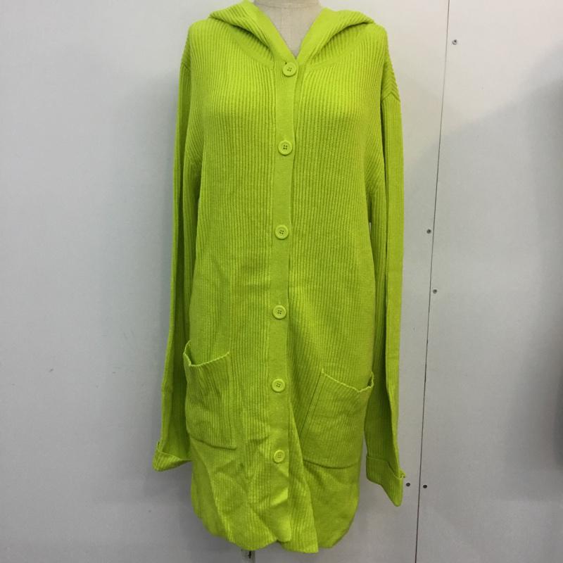 アールシーダブリュービー RCWB カーディガン 長袖 タグ付 フード付き M 無地 黄 / イエロー /  レディース USED 古着 中古 10059352