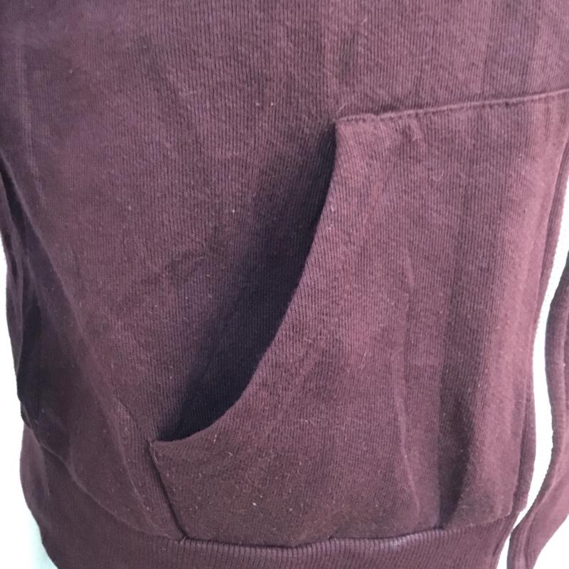 フォーエバー２１ FOREVER21 パーカー 長袖 プルジップ ジップアップ S 無地 えんじ / ワインレッド /  メンズ USED 古着 中古 10059416