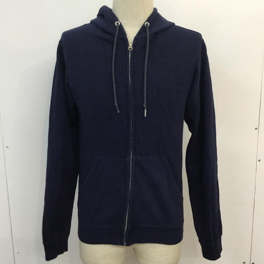 フルーツオブザルーム FRUIT OF THE LOOM パーカー 長袖 ジップアップ フルジップ 裏起毛 S 無地 紺 / ネイビー /  メンズ USED 古着 中古 10059435