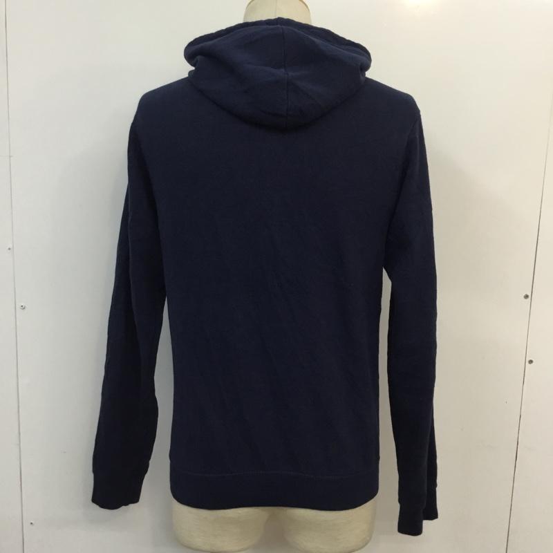 フルーツオブザルーム FRUIT OF THE LOOM パーカー 長袖 ジップアップ フルジップ 裏起毛 S 無地 紺 / ネイビー /  メンズ USED 古着 中古 10059435