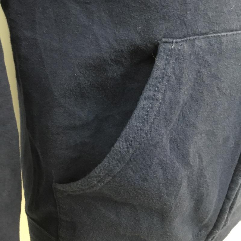 フルーツオブザルーム FRUIT OF THE LOOM パーカー 長袖 ジップアップ フルジップ 裏起毛 S 無地 紺 / ネイビー /  メンズ USED 古着 中古 10059435