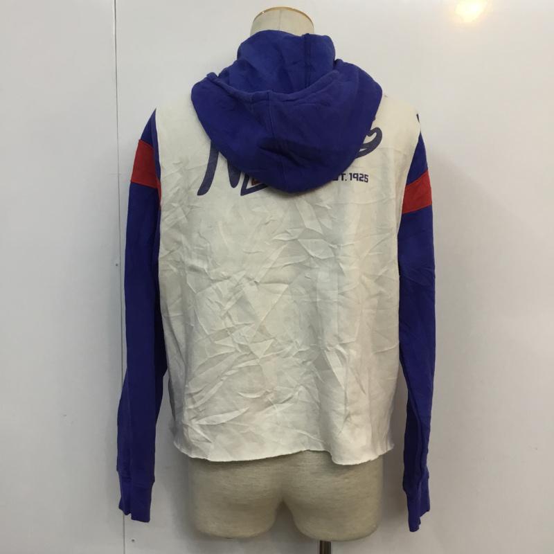 古着 USED パーカー 長袖 プルオーバー フーディー 裏起毛 カットオフ XL ロゴ、文字 白 / ホワイト / X 青 / ブルー / X 赤 / レッド /  メンズ USED 古着 中古 10059510