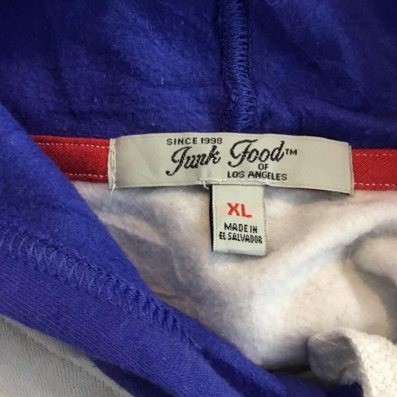 古着 USED パーカー 長袖 プルオーバー フーディー 裏起毛 カットオフ XL ロゴ、文字 白 / ホワイト / X 青 / ブルー / X 赤 / レッド /  メンズ USED 古着 中古 10059510