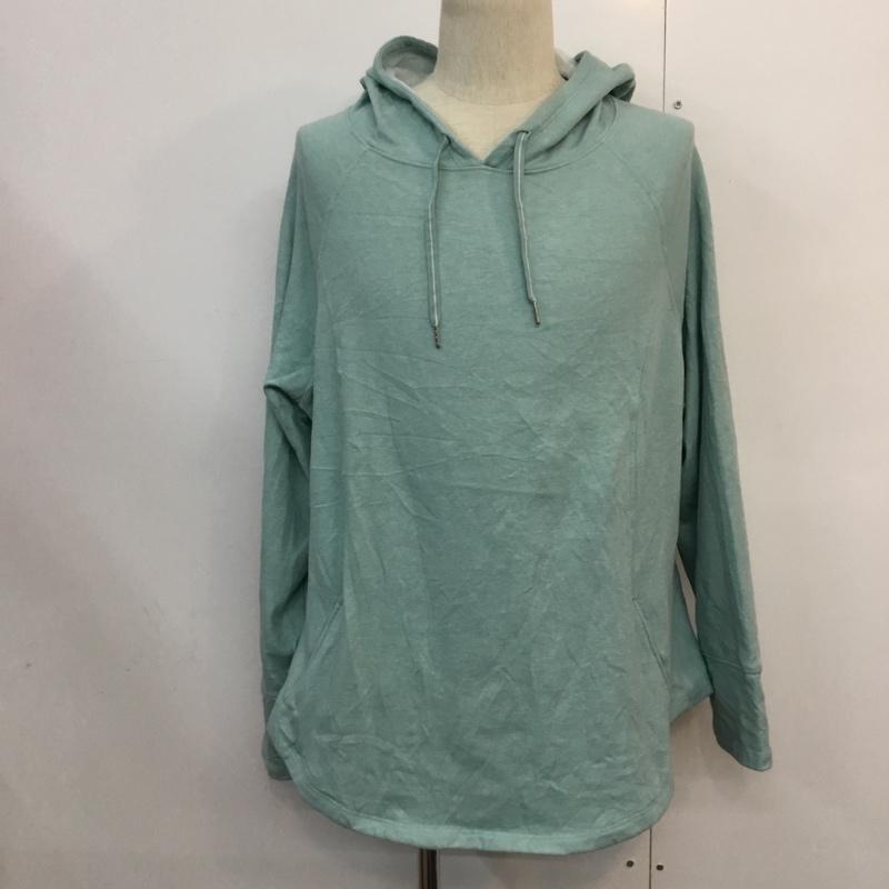 古着 USED パーカー 長袖 プルオーバー フーディー 裏起毛 無地 水色 / ライトブルー /  メンズ USED 古着 中古 10059521