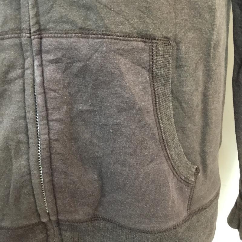 古着 USED パーカー 長袖 ジップアップ フルジップ M 無地 茶 / ブラウン /  メンズ USED 古着 中古 10059523