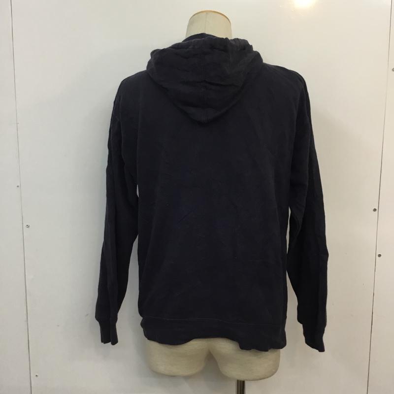 古着 USED パーカー 長袖 プルオーバー フーディー ロゴ S プリント 紺 / ネイビー /  メンズ USED 古着 中古 10059525