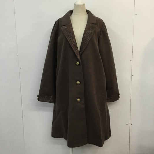 アクシーズファム axes femme コート コート一般 M 無地 茶 / ブラウン /  レディース USED 古着 中古 10059836