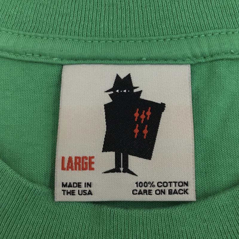 リアルバッドマン REAL BAD MAN Tシャツ 長袖 GRAPHIC CONTENT L/S TEE L ロゴ、文字 X プリント 緑 / グリーン /  メンズ USED 古着 中古 10059995