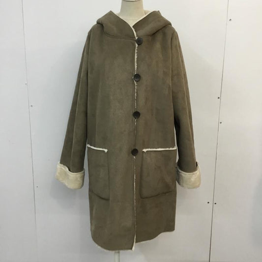 グローブ grove コート コート一般 ムートンコート L 無地 ベージュ / ベージュ /  レディース USED 古着 中古 10060091