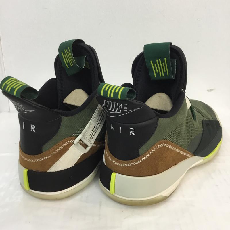 ナイキ NIKE スニーカー スニーカー CD5965-300 AIR JORDAN 33 エアジョーダン Travis Scott 29cm 箱有 29.0cm ロゴ、文字 黒 / ブラック / X カーキ / カーキ / X 茶 / ブラウン /  メンズ USED 古着 中古 10060188