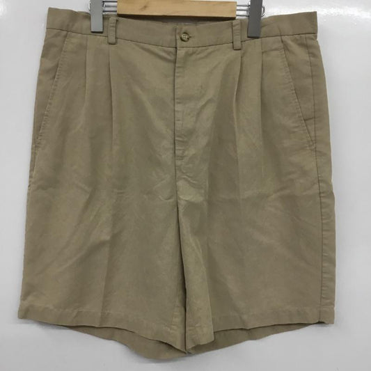 古着 USED パンツ ショートパンツ ハーフパンツ タック 36 ワンポイント ベージュ / ベージュ /  メンズ USED 古着 中古 10060520