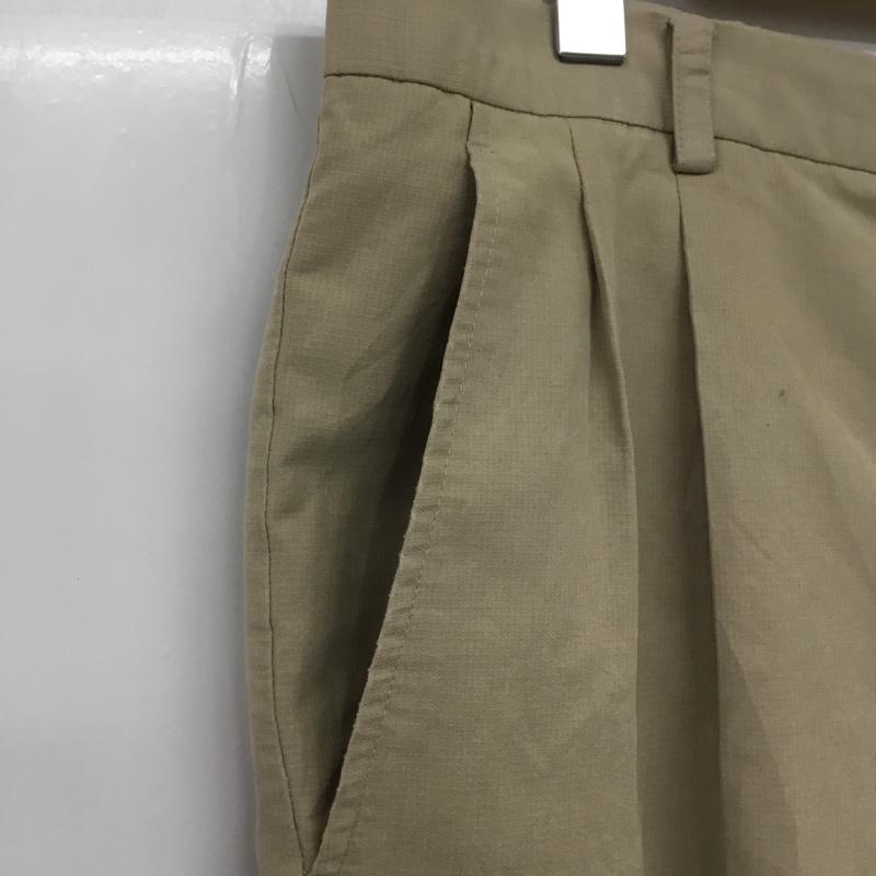 古着 USED パンツ ショートパンツ ハーフパンツ タック 36 ワンポイント ベージュ / ベージュ /  メンズ USED 古着 中古 10060520