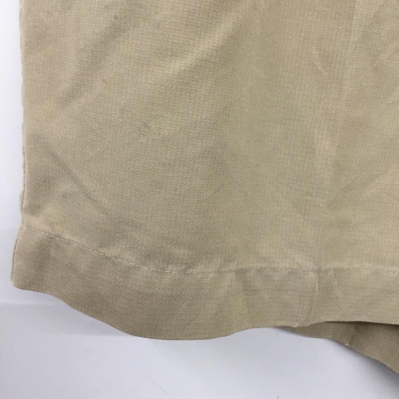 古着 USED パンツ ショートパンツ ハーフパンツ タック 36 ワンポイント ベージュ / ベージュ /  メンズ USED 古着 中古 10060520