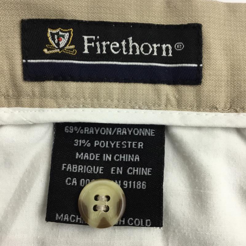 古着 USED パンツ ショートパンツ ハーフパンツ タック 36 ワンポイント ベージュ / ベージュ /  メンズ USED 古着 中古 10060520