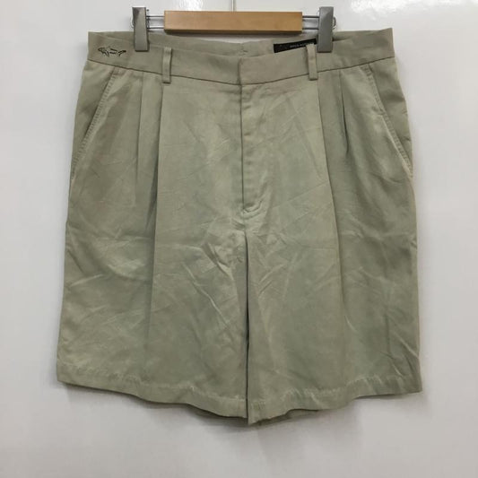 古着 USED パンツ ショートパンツ ハーフパンツ タック 36インチ 無地 ベージュ / ベージュ /  メンズ USED 古着 中古 10060529