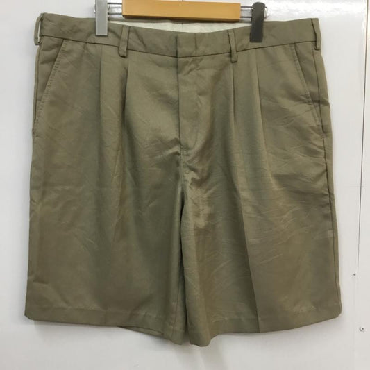 古着 USED パンツ ショートパンツ ハーフパンツ タック 38インチ 無地 ベージュ / ベージュ /  メンズ USED 古着 中古 10060541