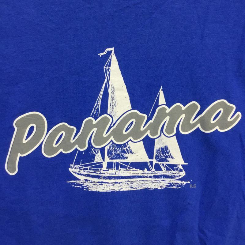 古着 USED Tシャツ 半袖 クルーネック パナマ ヨット プリント 青 / ブルー /  メンズ USED 古着 中古 10060643