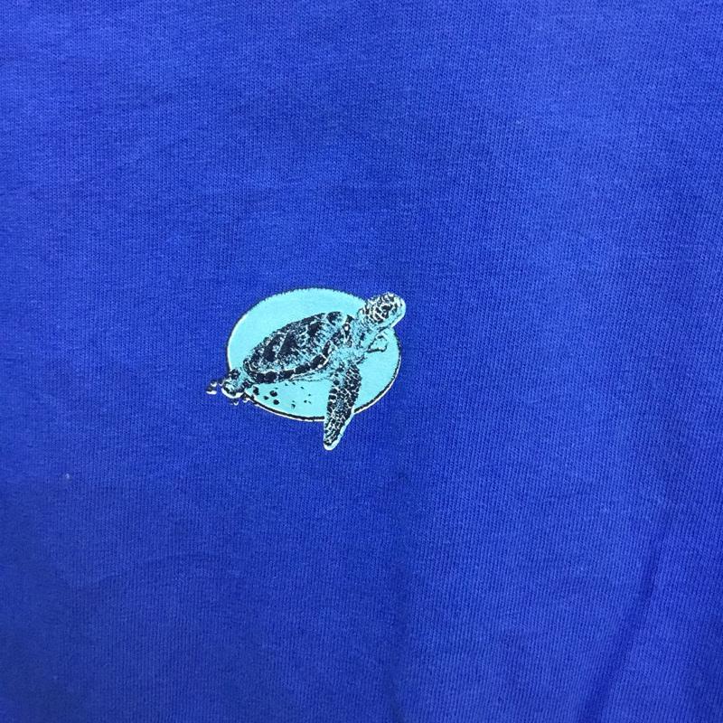 古着 USED Tシャツ 半袖 クルーネック パナマ ヨット プリント 青 / ブルー /  メンズ USED 古着 中古 10060643