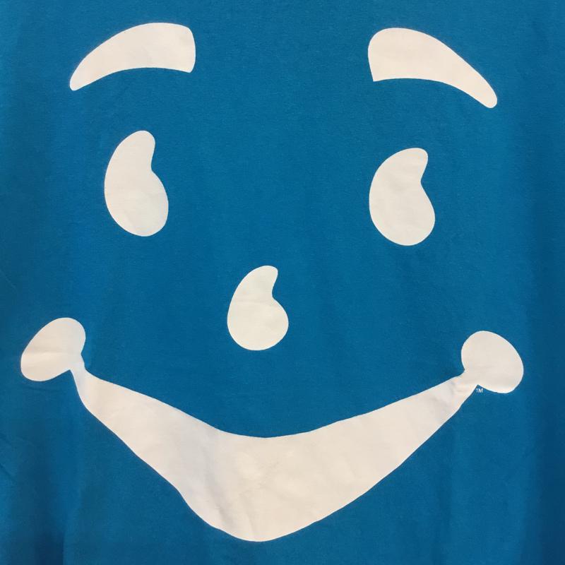 古着 USED Tシャツ 半袖 クルーネック プリント フェイス M プリント 水色 / ライトブルー /  メンズ USED 古着 中古 10060647