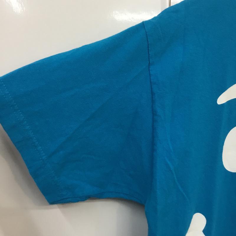 古着 USED Tシャツ 半袖 クルーネック プリント フェイス M プリント 水色 / ライトブルー /  メンズ USED 古着 中古 10060647