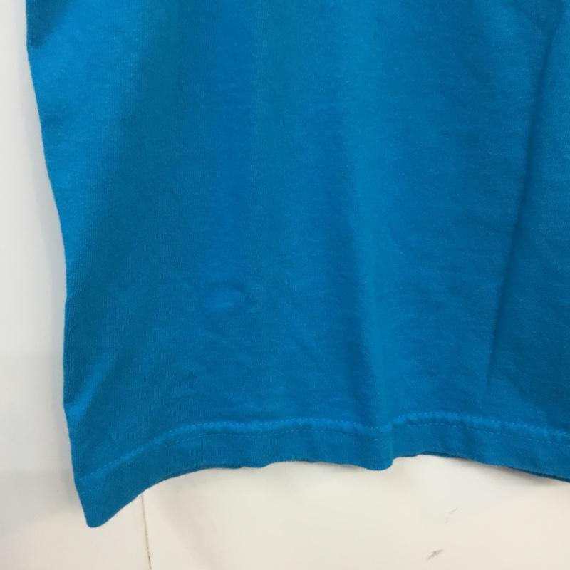 古着 USED Tシャツ 半袖 クルーネック プリント フェイス M プリント 水色 / ライトブルー /  メンズ USED 古着 中古 10060647