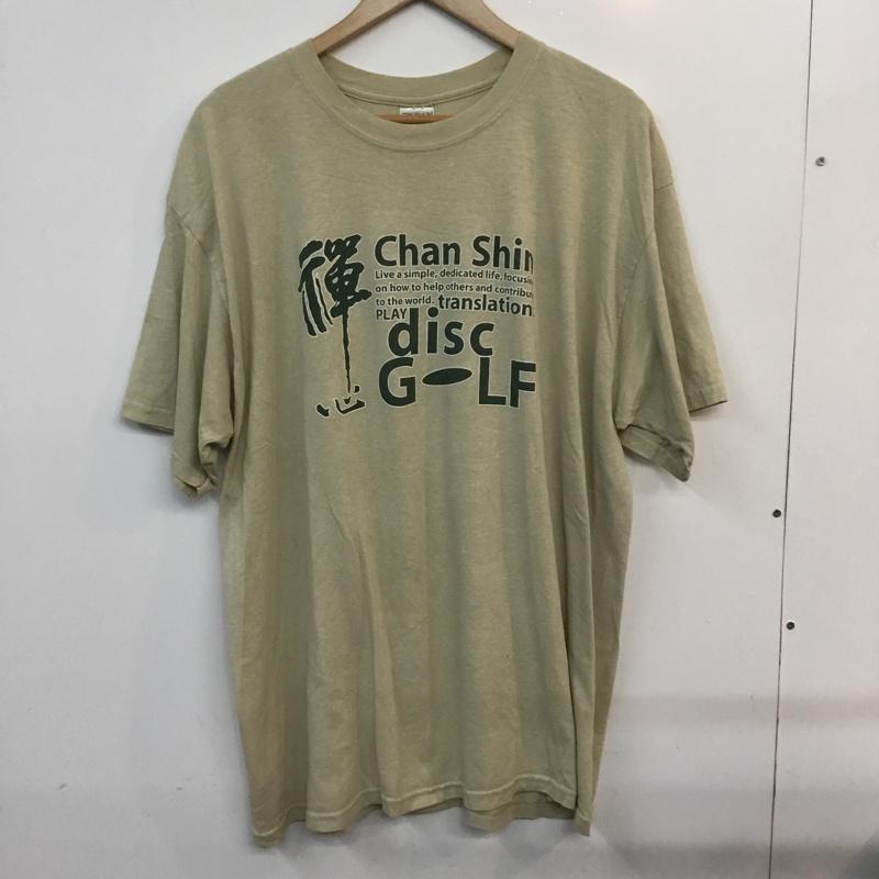 ギルダン GILDAN Tシャツ 半袖 クルーネック バックプリント XL ロゴ、文字 ベージュ / ベージュ /  メンズ USED 古着 中古 10060658