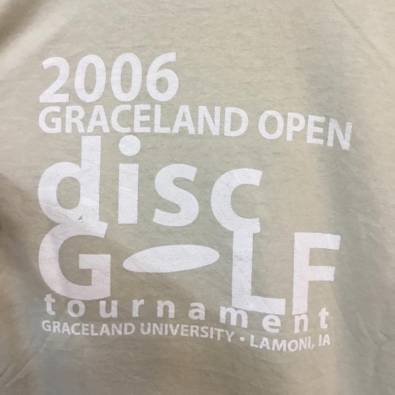 ギルダン GILDAN Tシャツ 半袖 クルーネック バックプリント XL ロゴ、文字 ベージュ / ベージュ /  メンズ USED 古着 中古 10060658