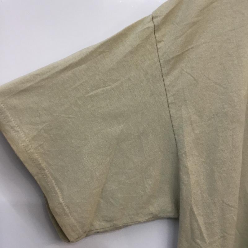 ギルダン GILDAN Tシャツ 半袖 クルーネック バックプリント XL ロゴ、文字 ベージュ / ベージュ /  メンズ USED 古着 中古 10060658