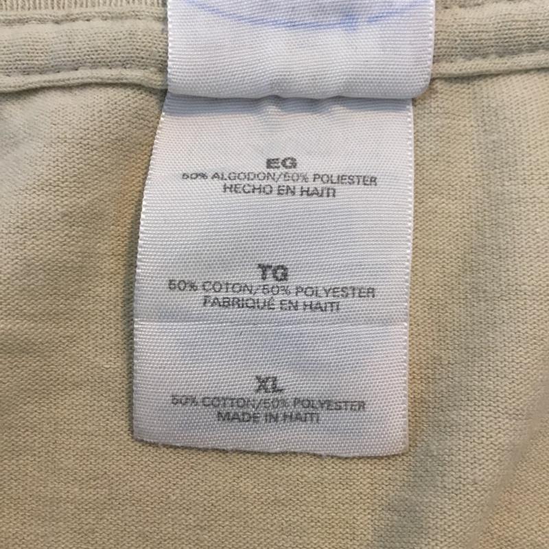 ギルダン GILDAN Tシャツ 半袖 クルーネック バックプリント XL ロゴ、文字 ベージュ / ベージュ /  メンズ USED 古着 中古 10060658