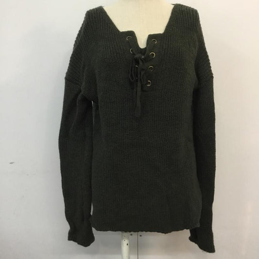 フリークスストア FREAK'S STORE ニット、セーター 長袖 無地 カーキ / カーキ /  レディース USED 古着 中古 10060711