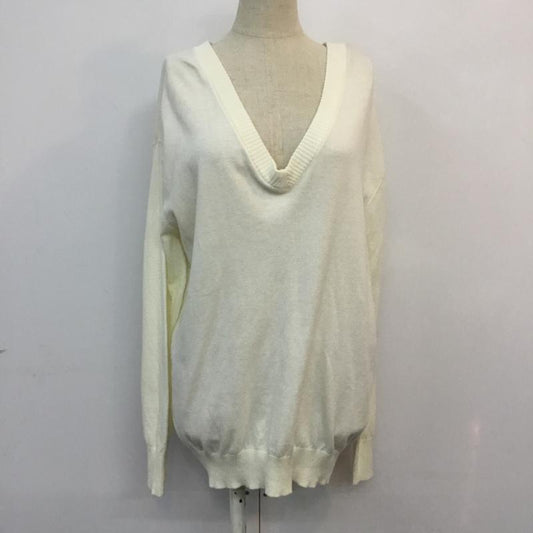 スライスタンダード SLY STANDARD ニット、セーター 長袖 タグ付 2 無地 白 / ホワイト /  レディース USED 古着 中古 10060714