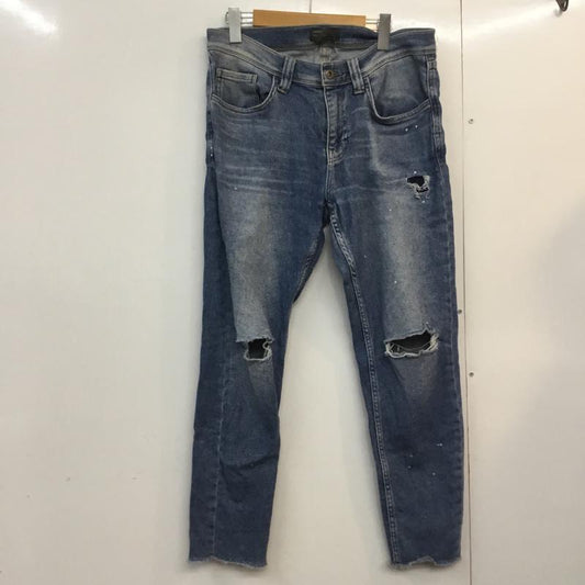 ザラメン ZARA MAN パンツ デニム、ジーンズ ダメージデニム 31インチ 無地 インディゴ / インディゴ /  メンズ USED 古着 中古 10060726