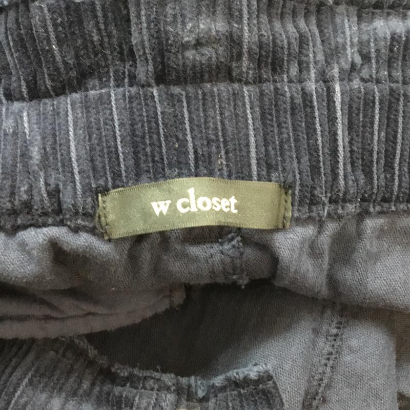 ダブルクローゼット w closet ボトムス ボトムス コーデュロイパンツ FREE 無地 紺 / ネイビー /  レディース USED 古着 中古 10060954
