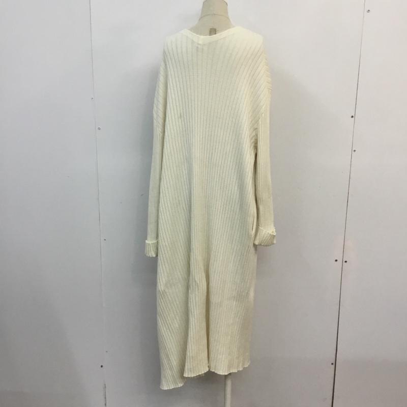 スナイデル SNIDEL カーディガン 長袖 SWNT161102 ワイドリブソフトカーディガン FREE 無地 白 / ホワイト /  レディース USED 古着 中古 10060976