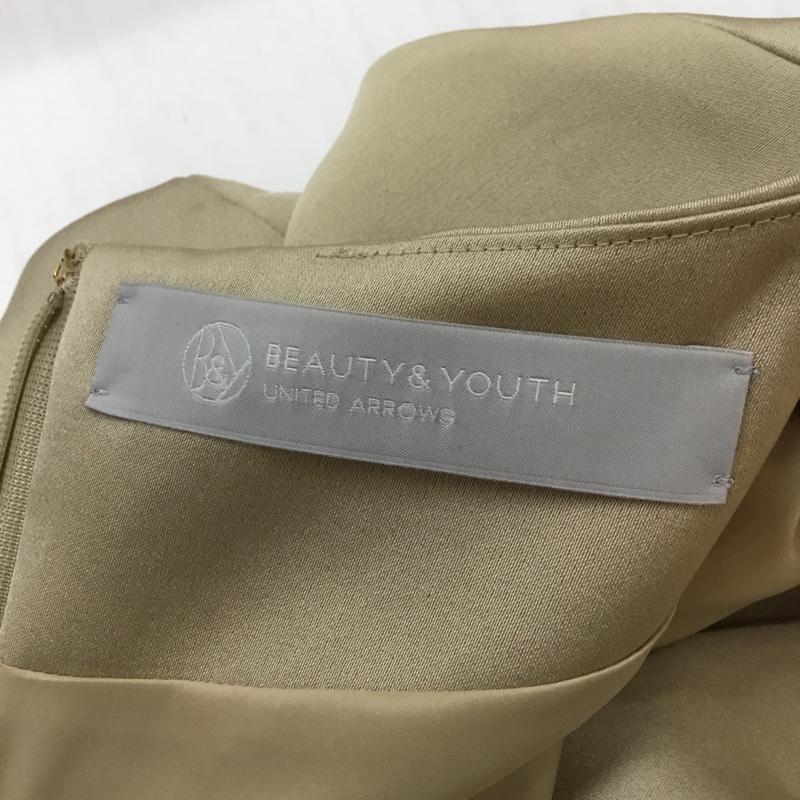 ビューティアンドユースユナイテッドアローズ BEAUTY&YOUTH UNITED ARROWS ワンピース ひざ丈スカート S 無地 ベージュ / ベージュ /  レディース USED 古着 中古 10060985