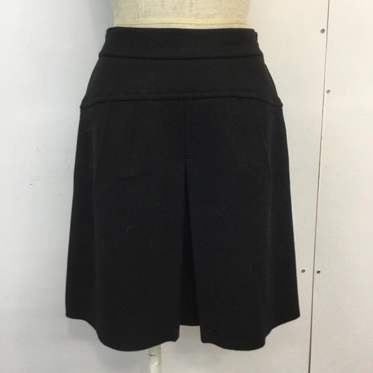 プラダ PRADA スカート ひざ丈スカート ウール ボックスプリーツ 44 黒 / ブラック /  レディース USED 古着 中古 10061153