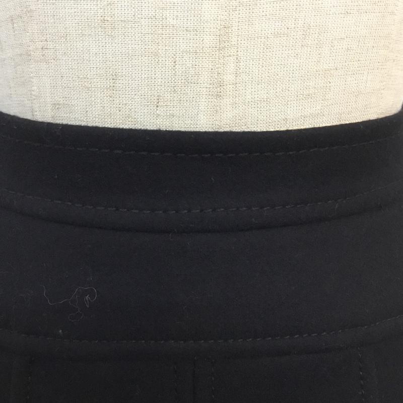 プラダ PRADA スカート ひざ丈スカート ウール ボックスプリーツ 44 黒 / ブラック /  レディース USED 古着 中古 10061153