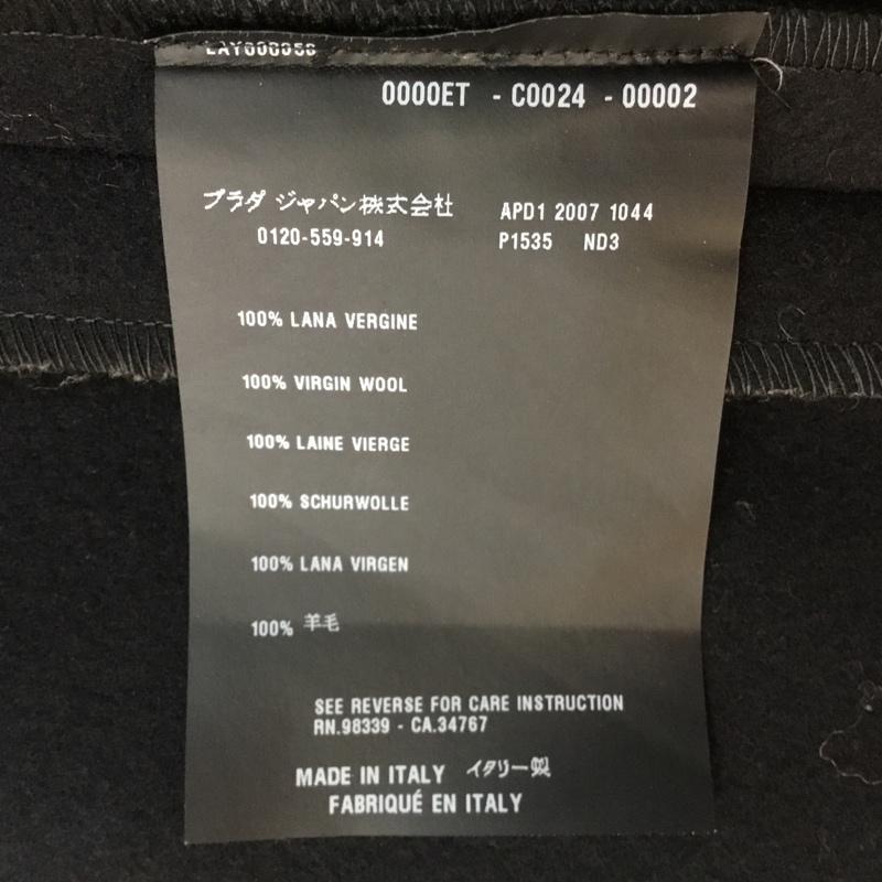 プラダ PRADA スカート ひざ丈スカート ウール ボックスプリーツ 44 黒 / ブラック /  レディース USED 古着 中古 10061153