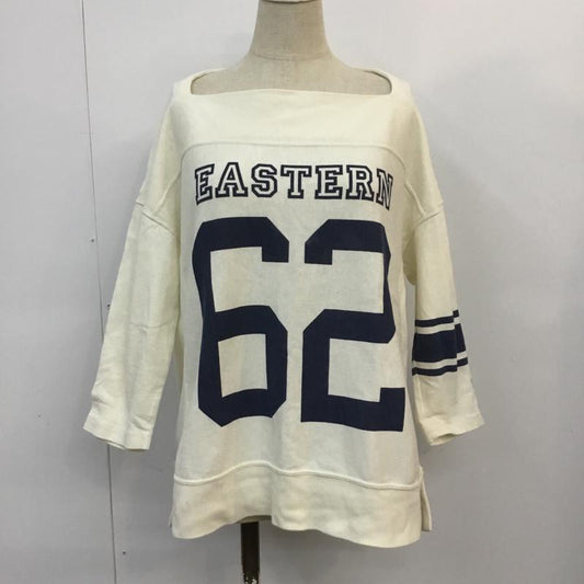 チャンピオン Campion カットソー 七分袖 M ロゴ、文字 オフホワイト / オフホワイト /  レディース USED 古着 中古 10061237