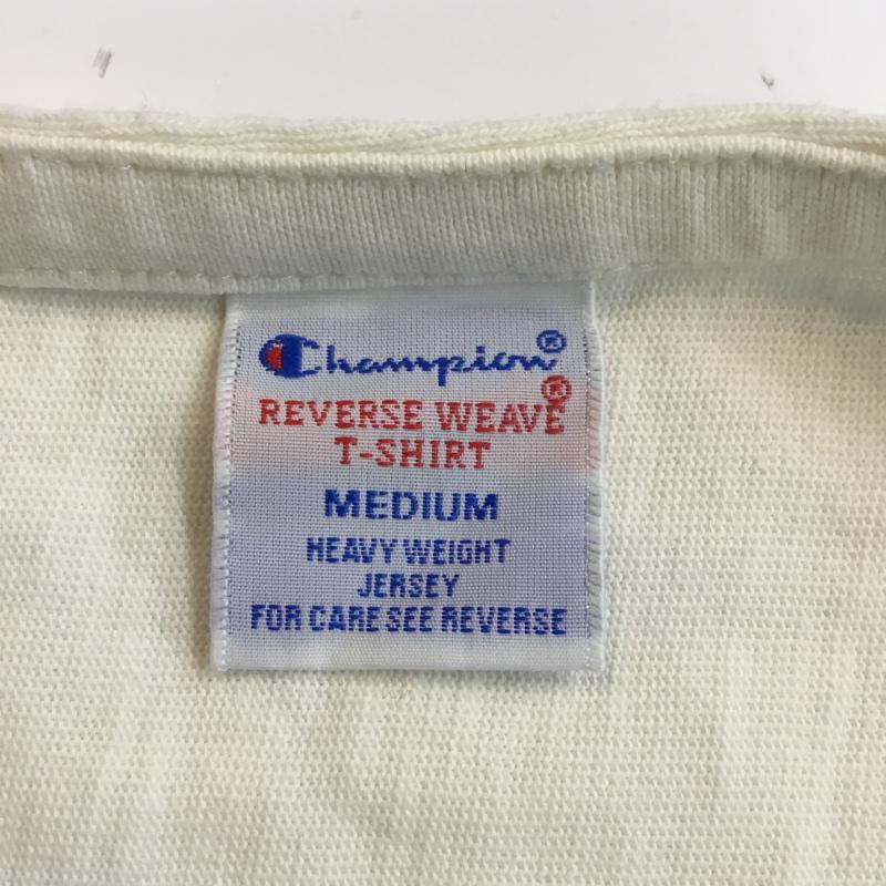 チャンピオン Campion カットソー 七分袖 M ロゴ、文字 オフホワイト / オフホワイト /  レディース USED 古着 中古 10061237