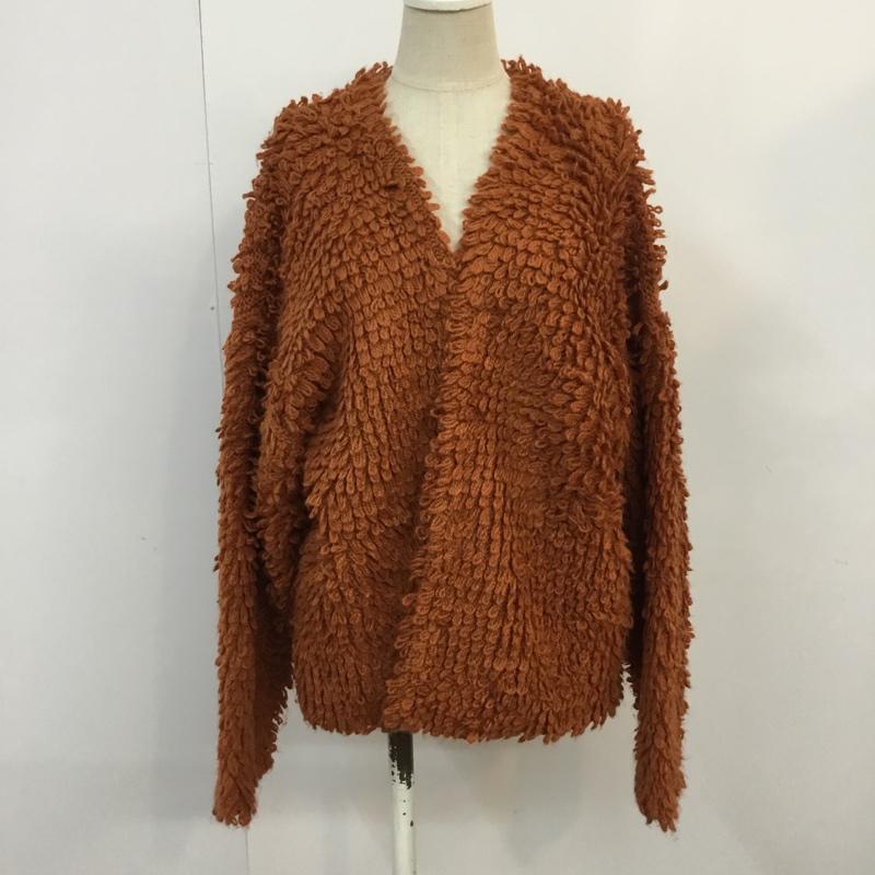 ローリーズファーム LOWRYS FARM カーディガン 長袖 M 無地 茶 / ブラウン /  レディース USED 古着 中古 10061266
