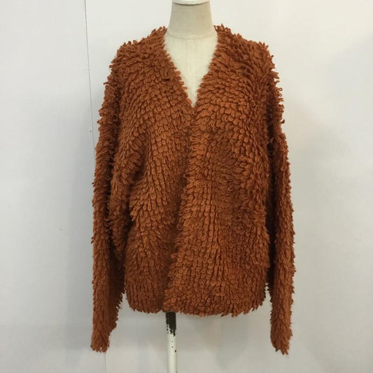ローリーズファーム LOWRYS FARM カーディガン 長袖 M 無地 茶 / ブラウン /  レディース USED 古着 中古 10061266