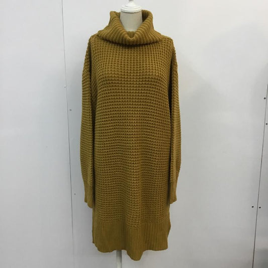 フリークスストア FREAK'S STORE ニット、セーター 長袖 ワッフルニットチュニック ワンピース FREE 無地 マスタード / マスタード /  レディース USED 古着 中古 10061276