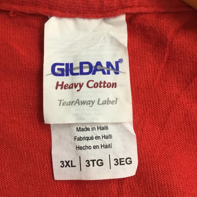ギルダン GILDAN Tシャツ 半袖 4L ロゴ、文字 赤 / レッド /  メンズ USED 古着 中古 10061641