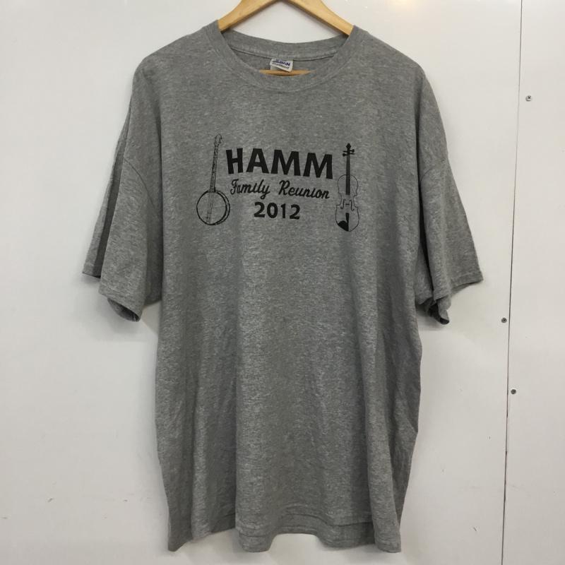 ギルダン GILDAN Tシャツ 半袖 XXL ロゴ、文字 灰 / グレー /  メンズ USED 古着 中古 10061649