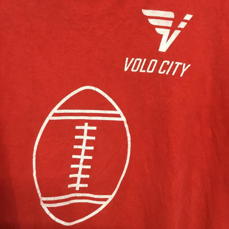 古着 USED Tシャツ 半袖 クルーネック VOLOCITY バックプリント L ロゴ、文字 赤 / レッド /  メンズ USED 古着 中古 10061765